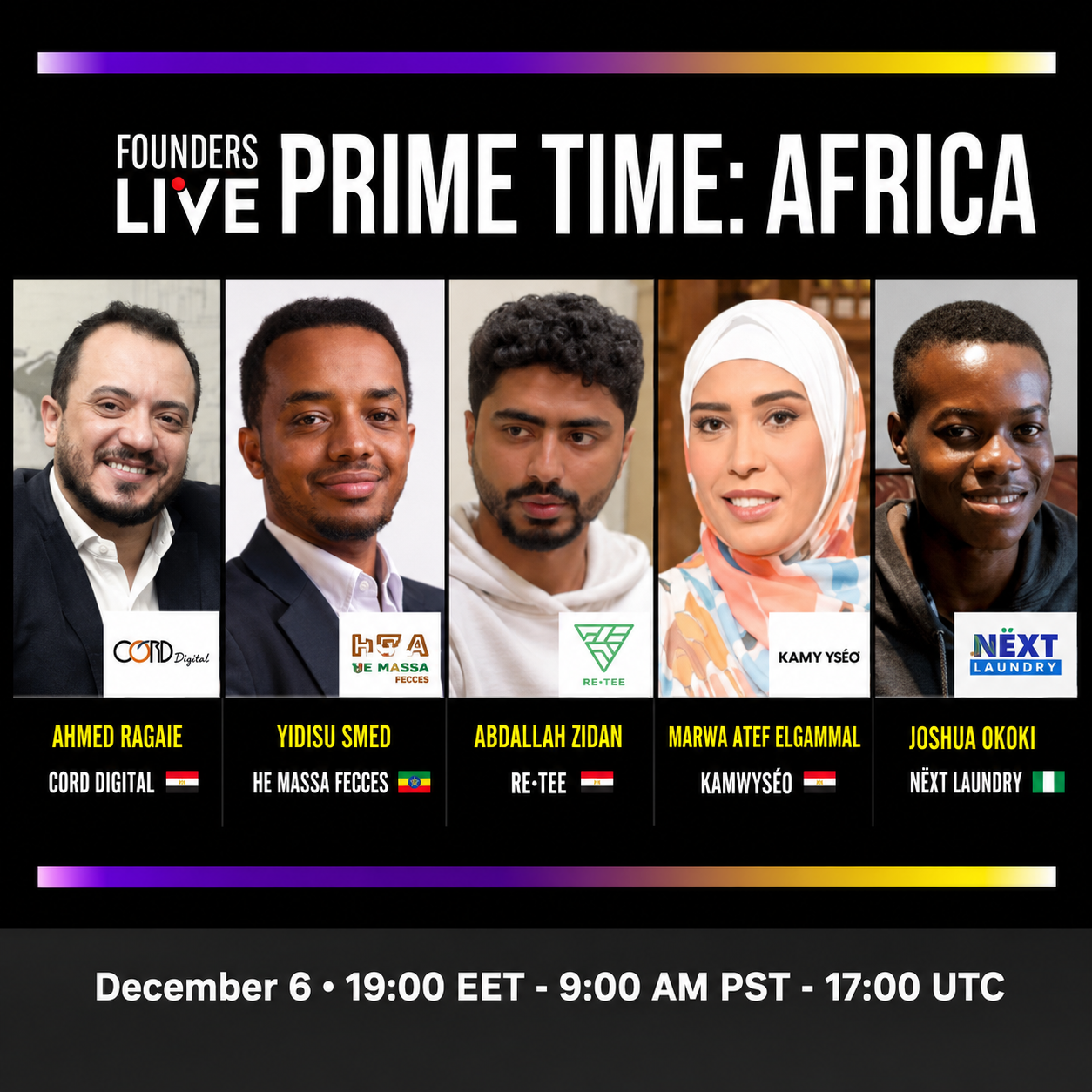 حضور Cord Digital في Founders Live Africa والاقتراب للفوز